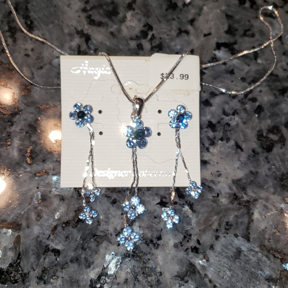 NEVER USED ANGIE NECKLACE & Earrings